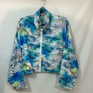 Adika Rain Themed Lightweight Windbreaker NWT